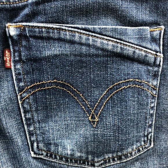 Levi's Womens Capri Jeans Size 10 Blue Denim Medium Wash Casual Rolled Hem - Picture 12 of 15